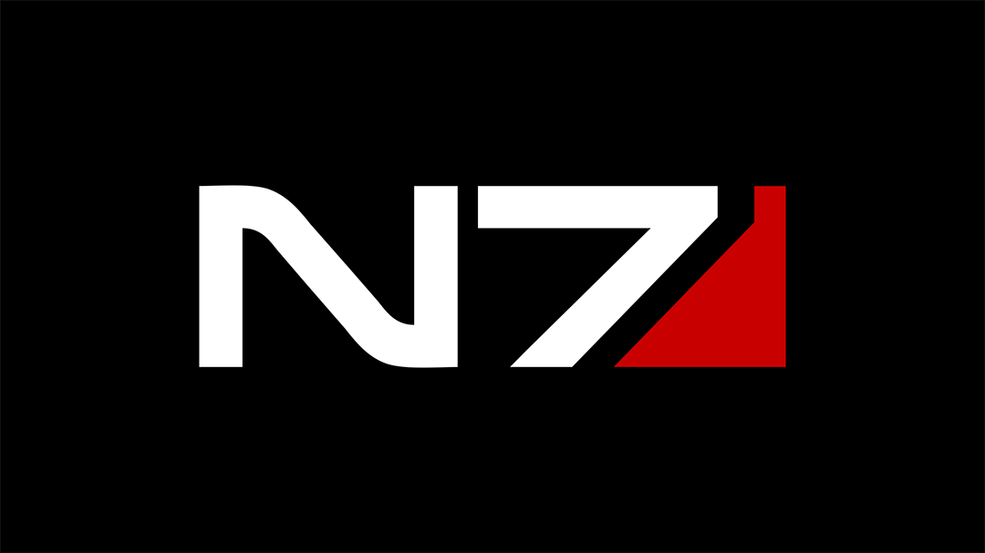 The N7 emblem from Mass Effect on a dark background, published with BioWare's N7 Day 2025 update.